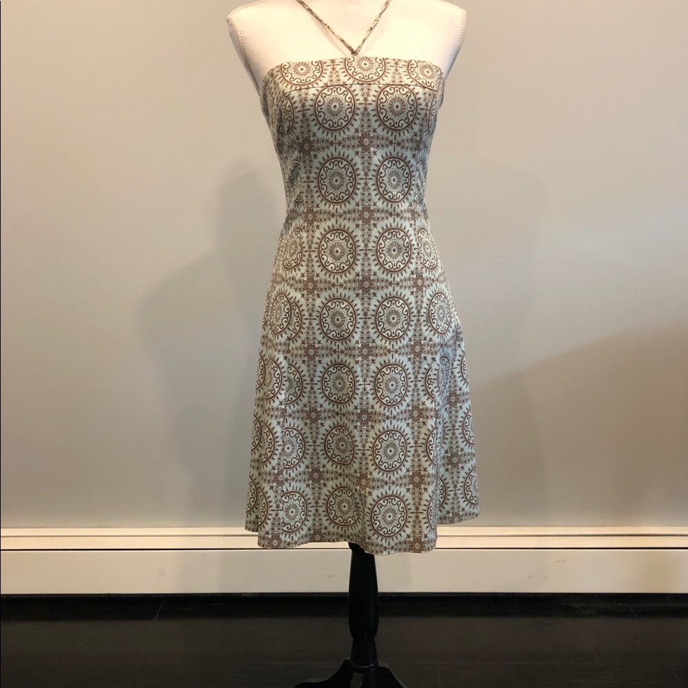 Robin Jordan strapless dress.